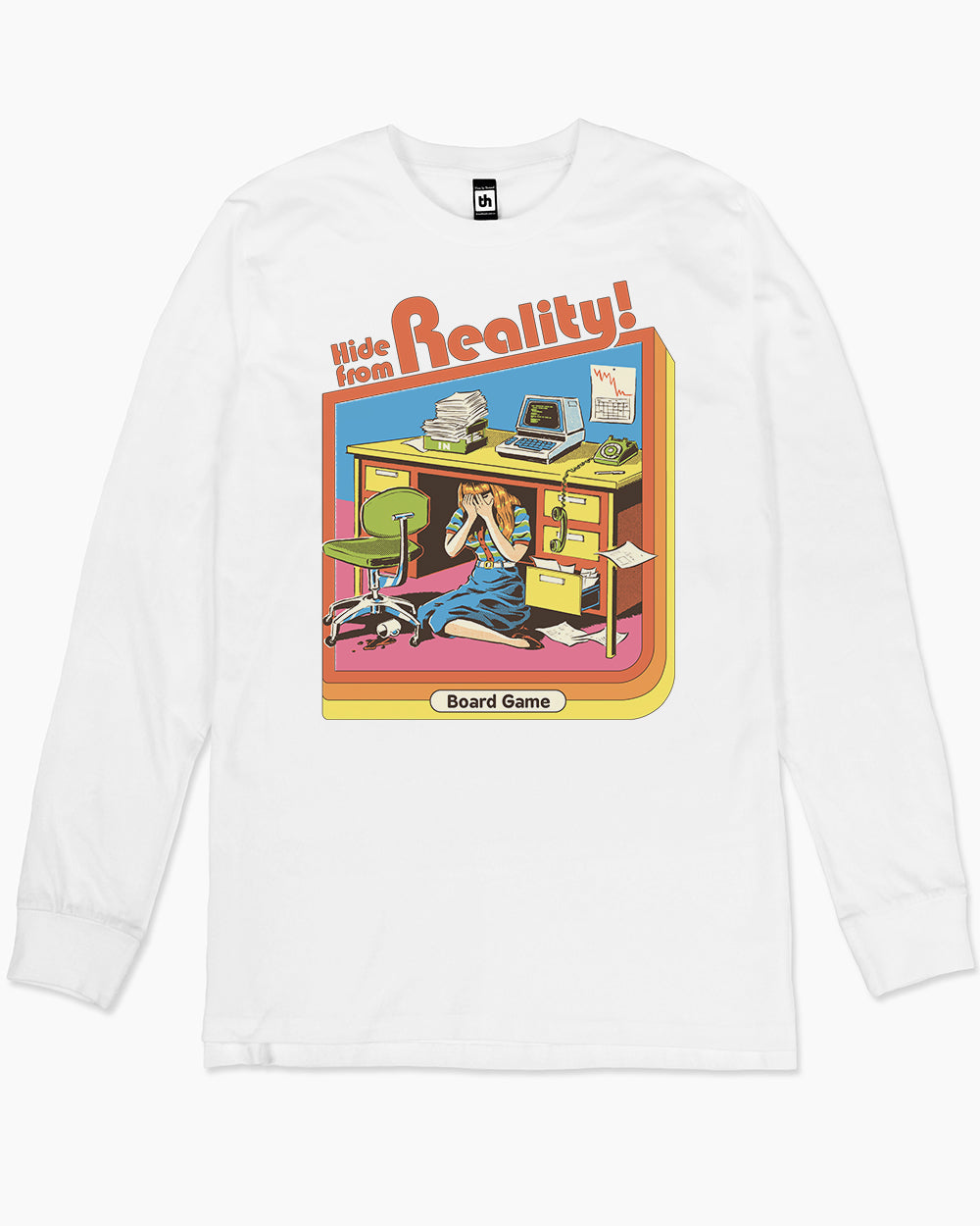Hide From Reality Long Sleeve Australia Online #colour_white