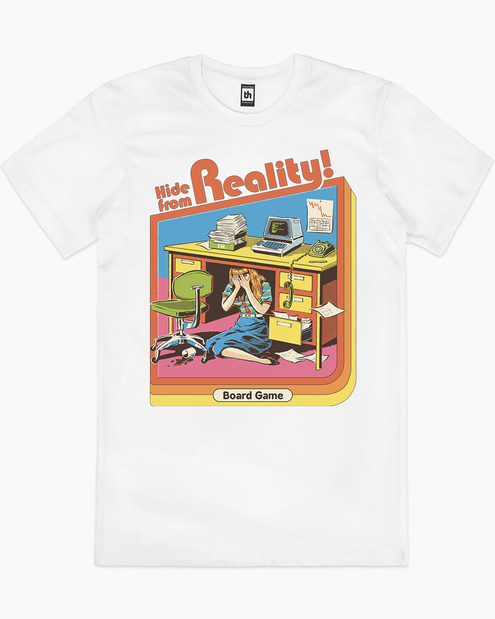 Hide From Reality T-Shirt Australia Online #colour_white