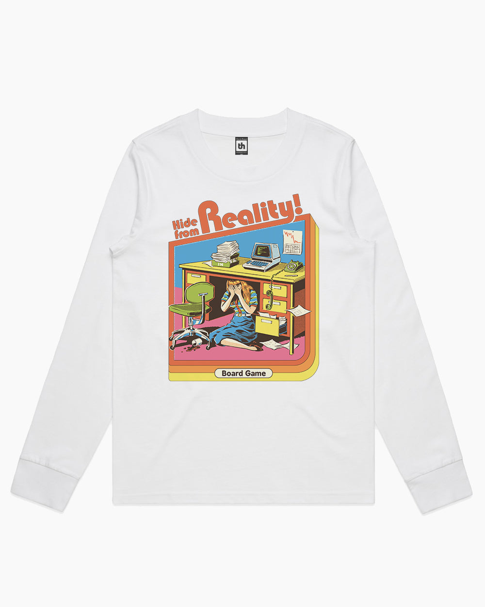 Hide From Reality Long Sleeve Australia Online #colour_white