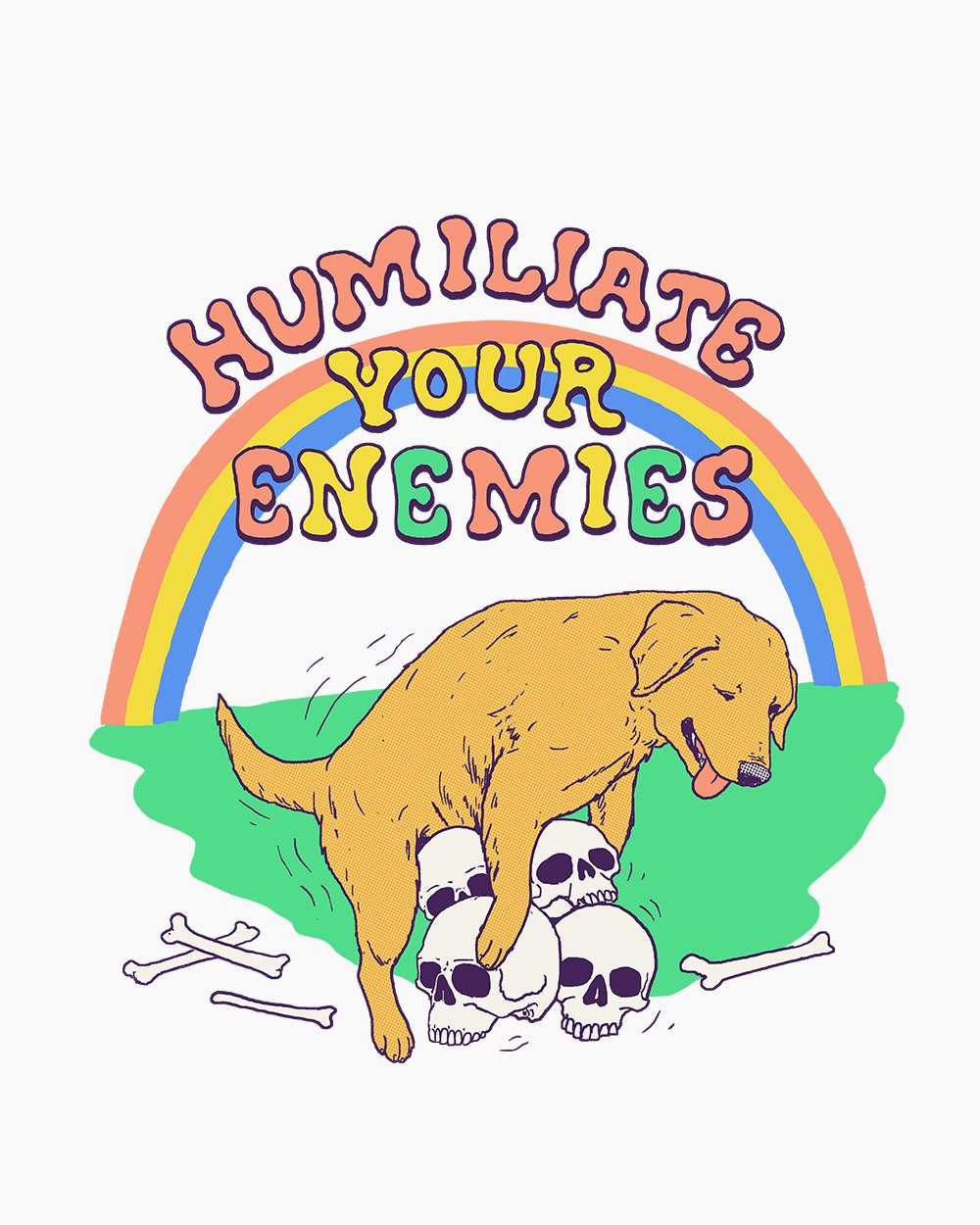 Humiliate Your Enemies T-Shirt Australia Online #colour_white