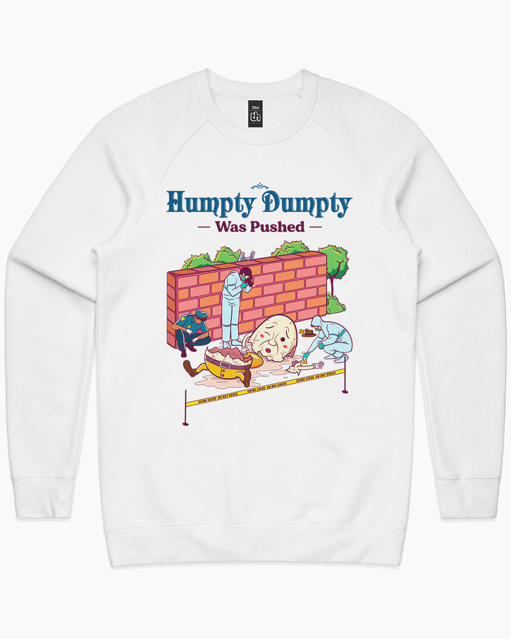 Humpty Dumpty was Pushed Sweater Australia Online #colour_white