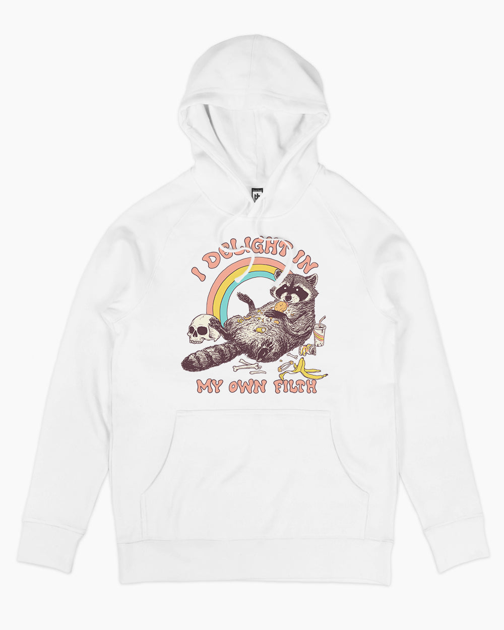 I Delight in My Own Filth Hoodie Australia Online #colour_white