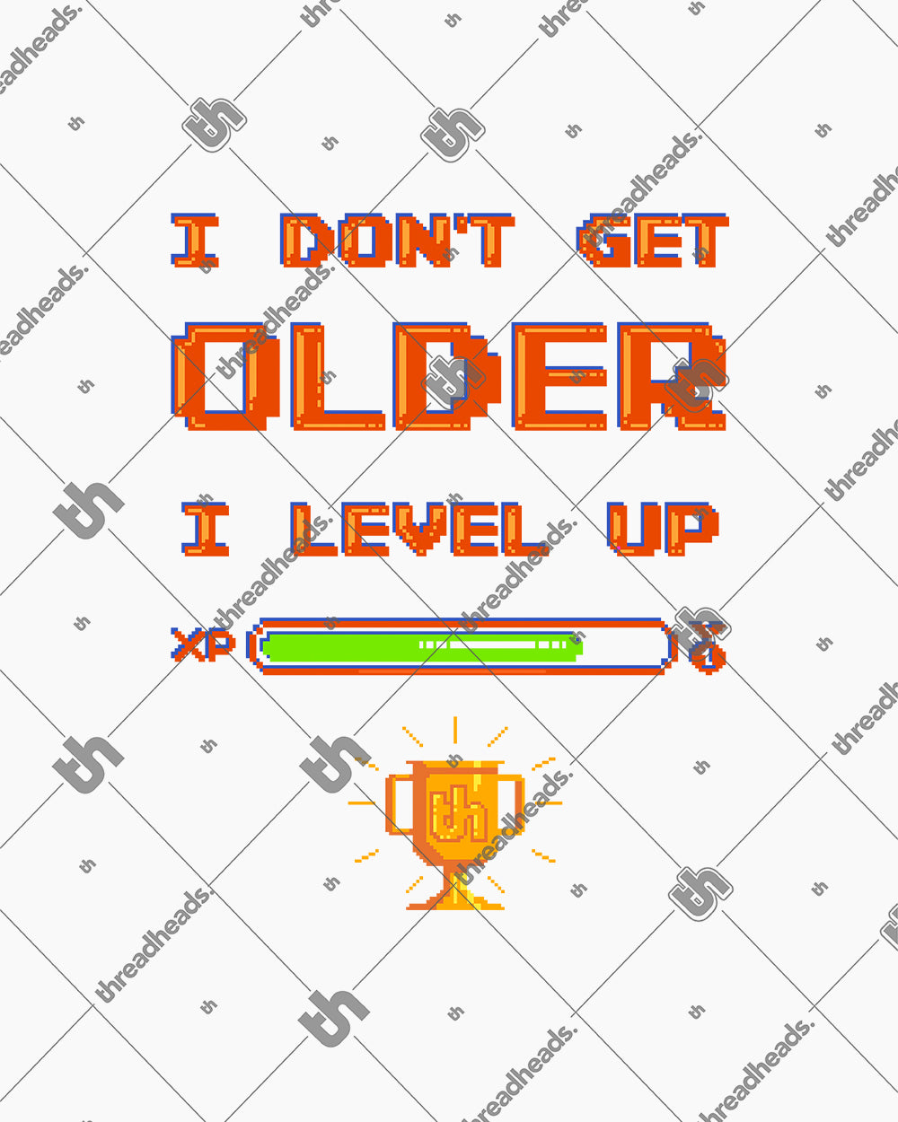 I Don't Get Older I Level Up Long Sleeve Australia Online #colour_white
