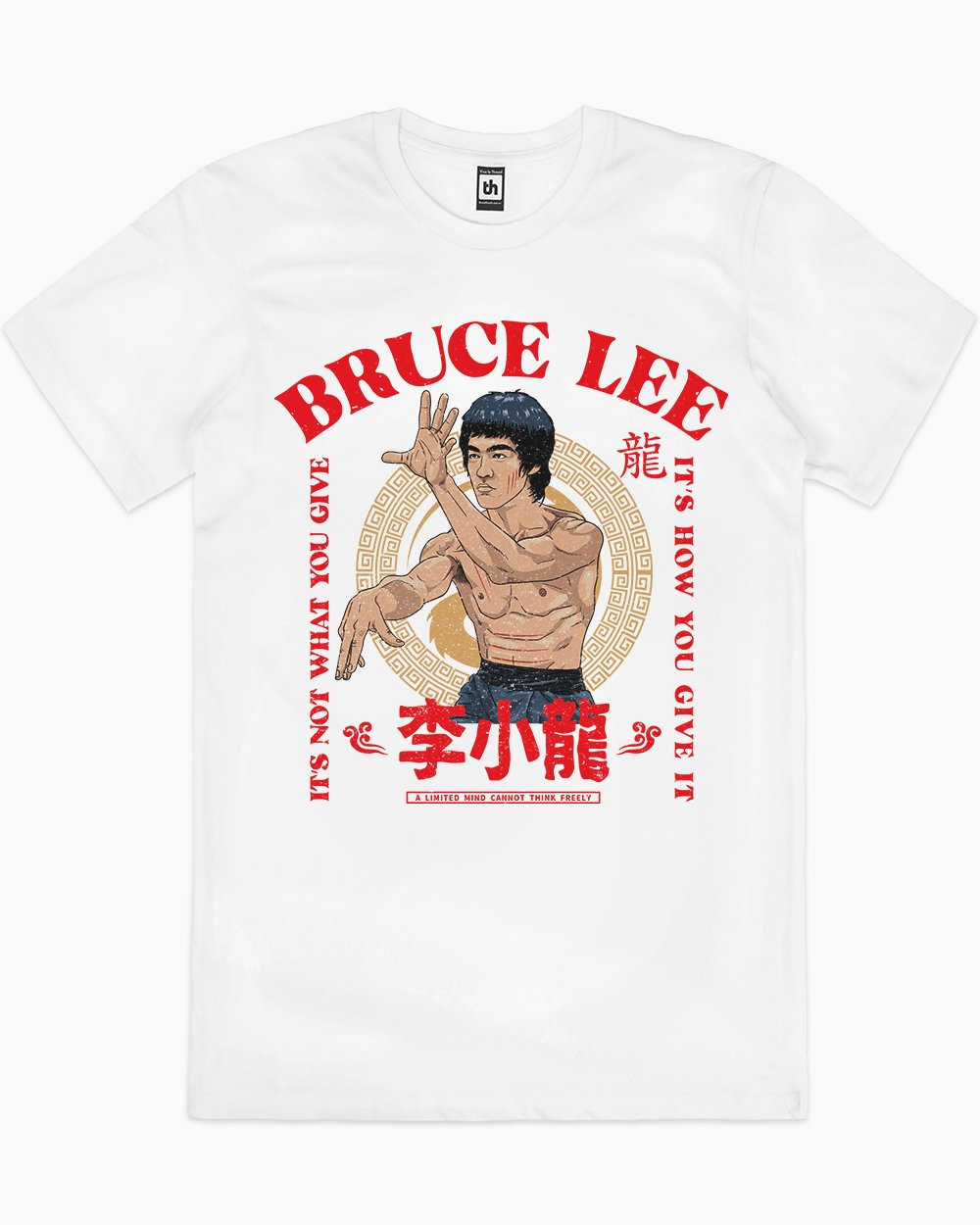 Bruce Lee It's Not What You Give T-Shirt Australia Online #colour_white