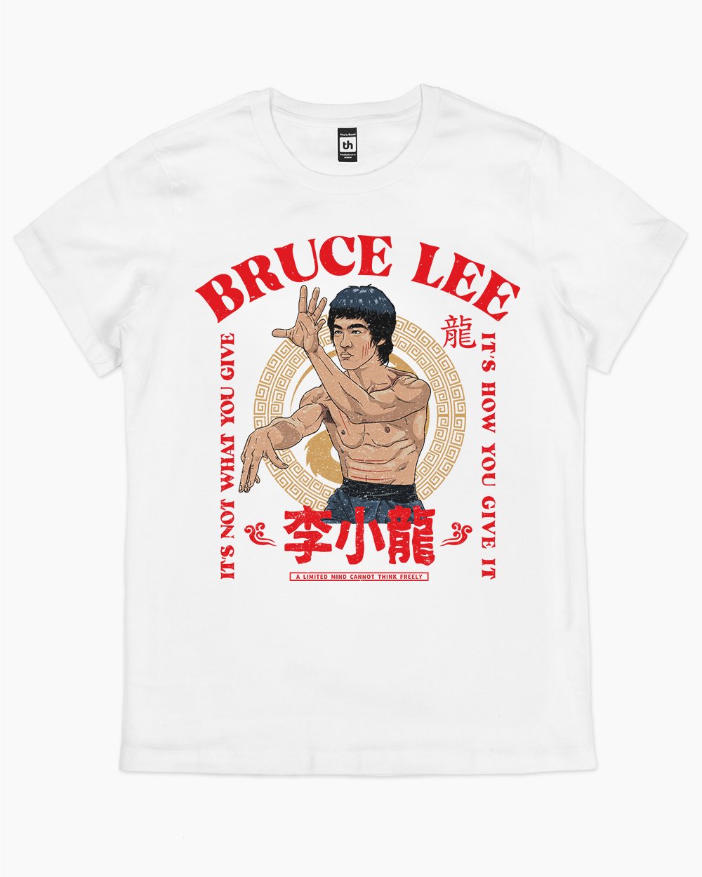 Bruce Lee It's Not What You Give T-Shirt Australia Online #colour_white