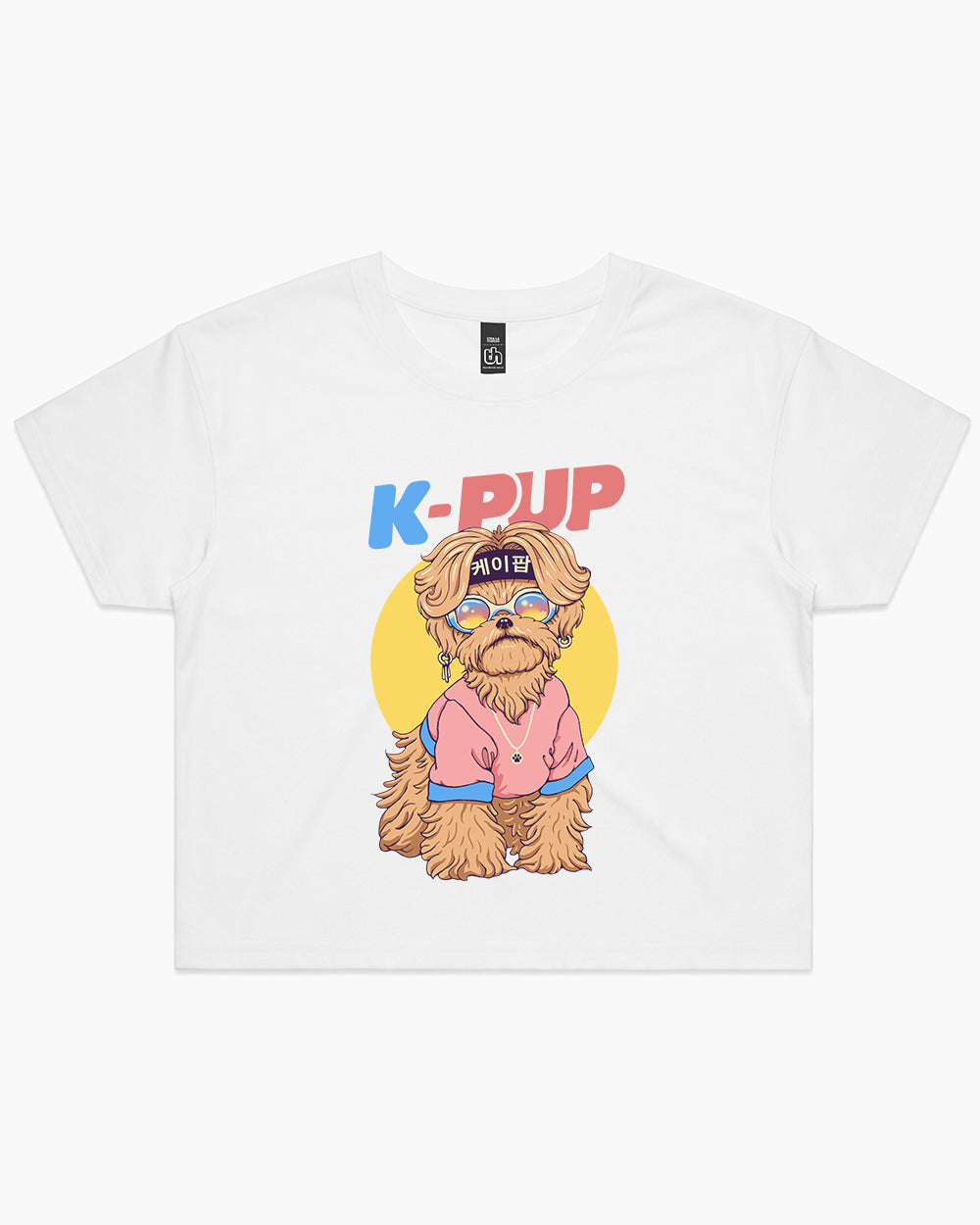 K-Pup Crop Tee Australia Online #colour_white