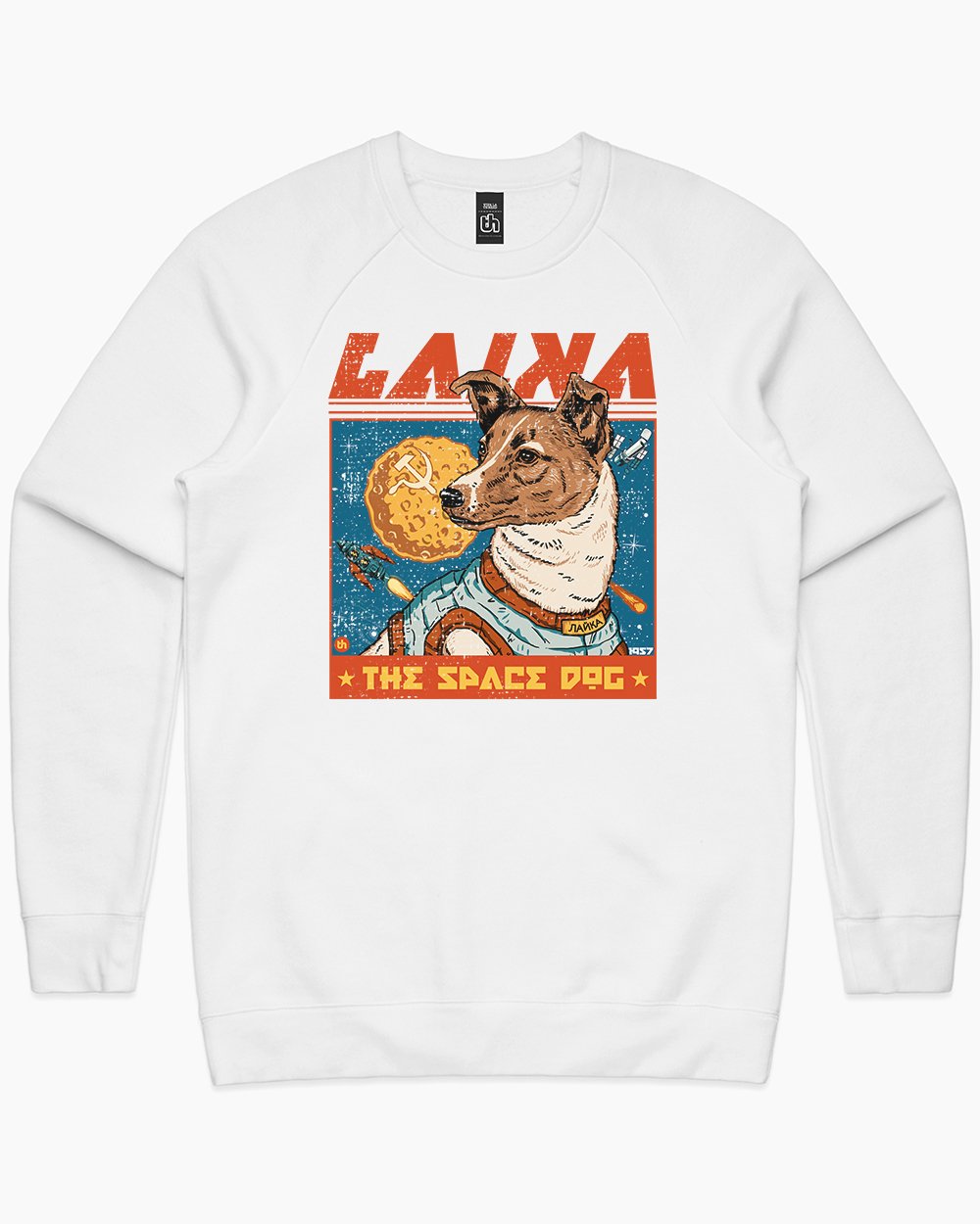 Laika the Space Dog Sweater Australia Online #colour_white