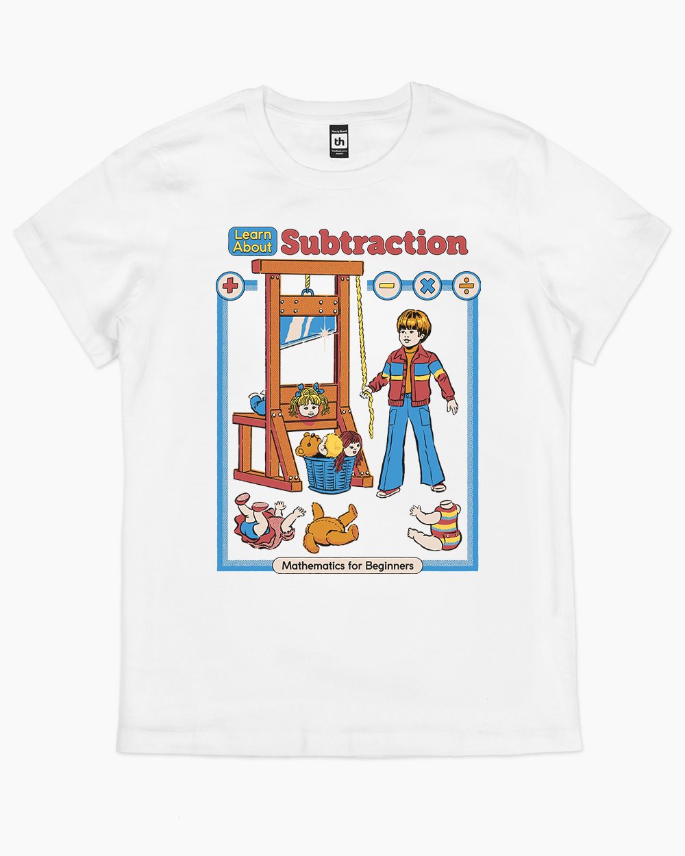 Learn About Subtraction T-Shirt Australia Online #colour_white