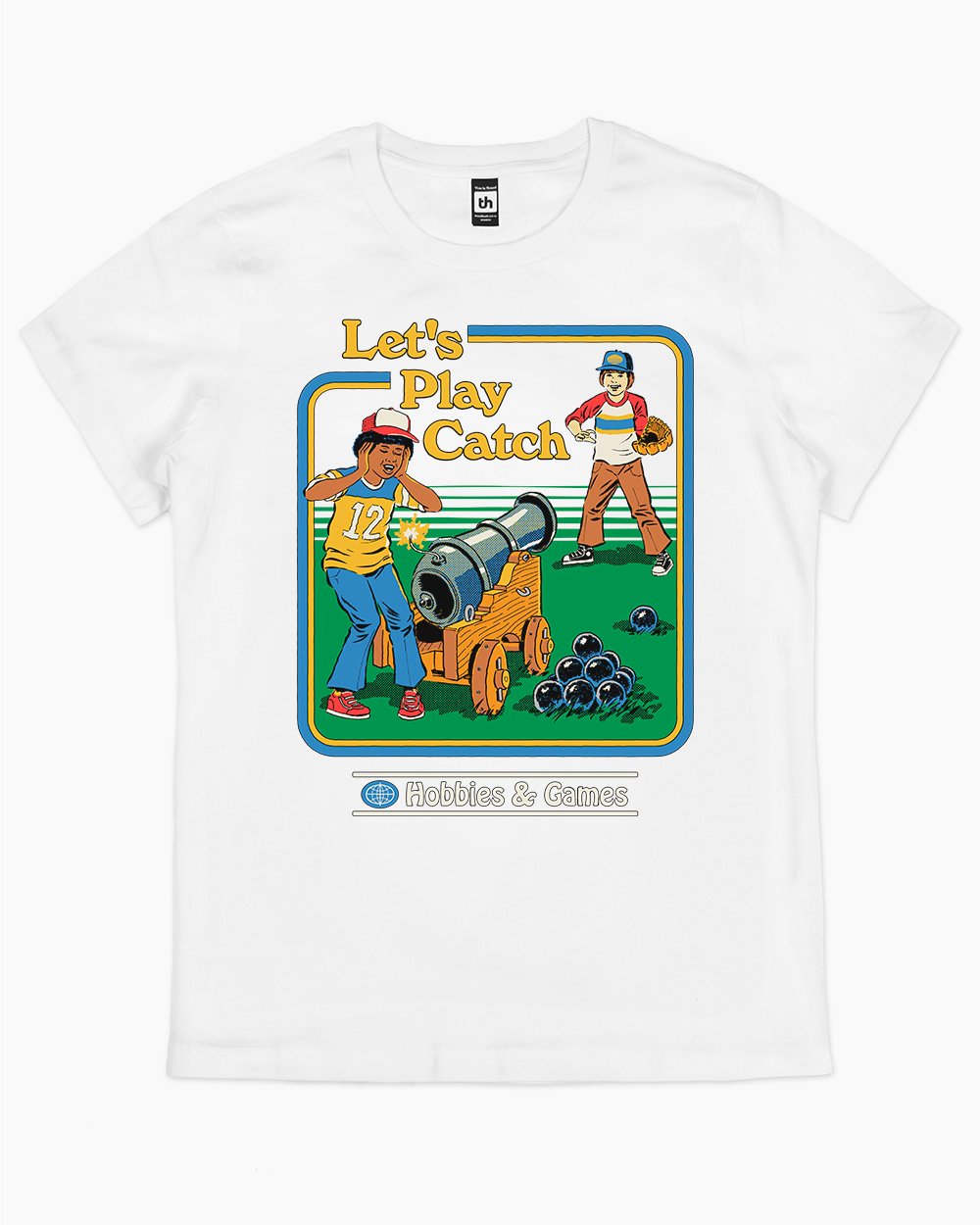 Let's Play Catch T-Shirt Australia Online #colour_white