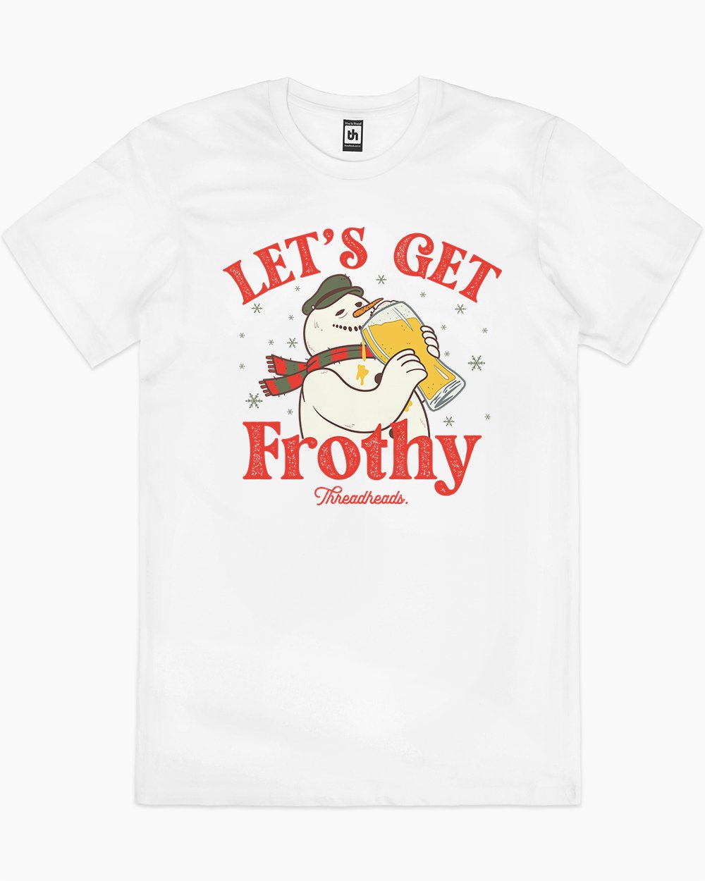 Let's Get Frothy T-Shirt Australia Online #colour_white