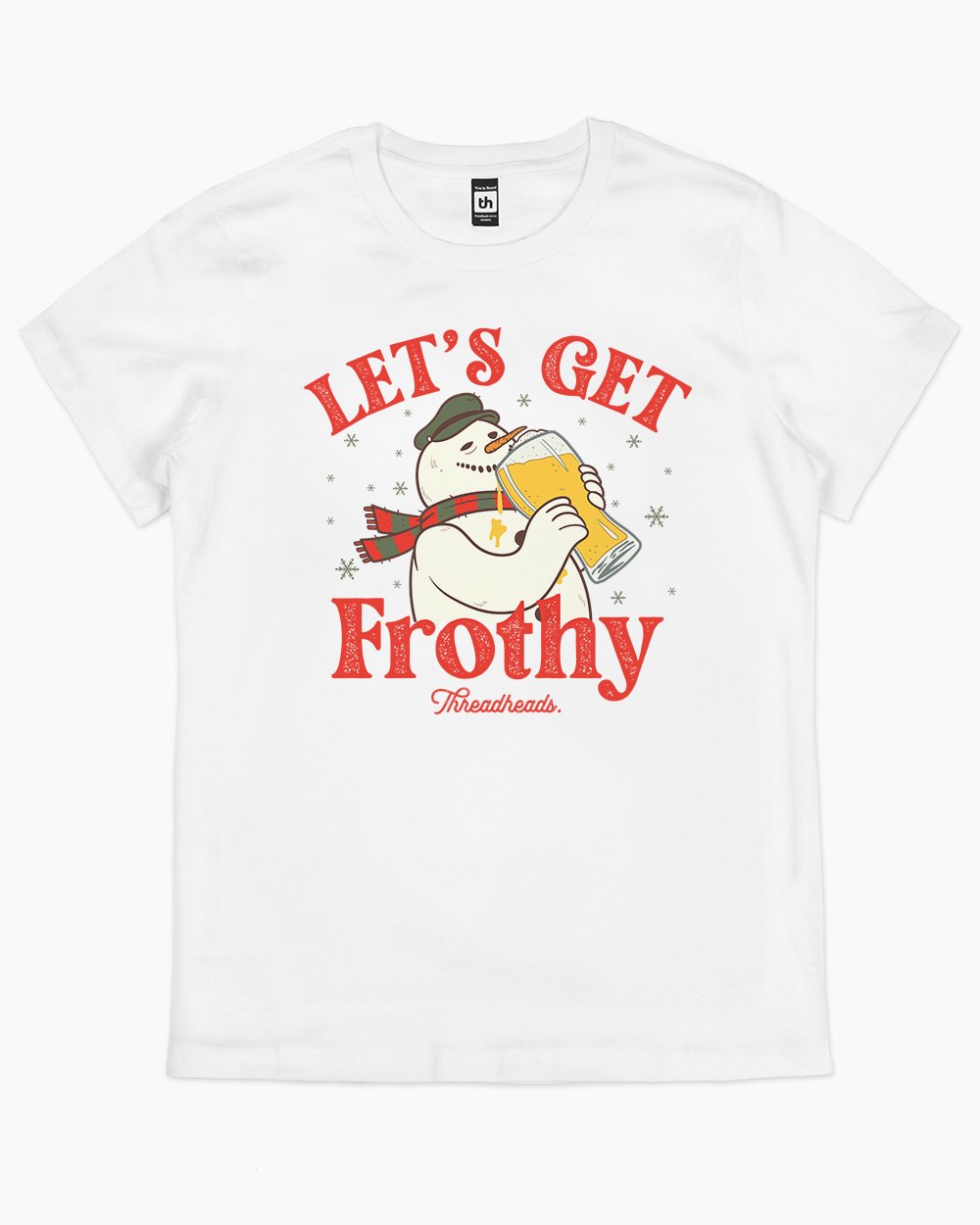 Let's Get Frothy T-Shirt Australia Online #colour_white