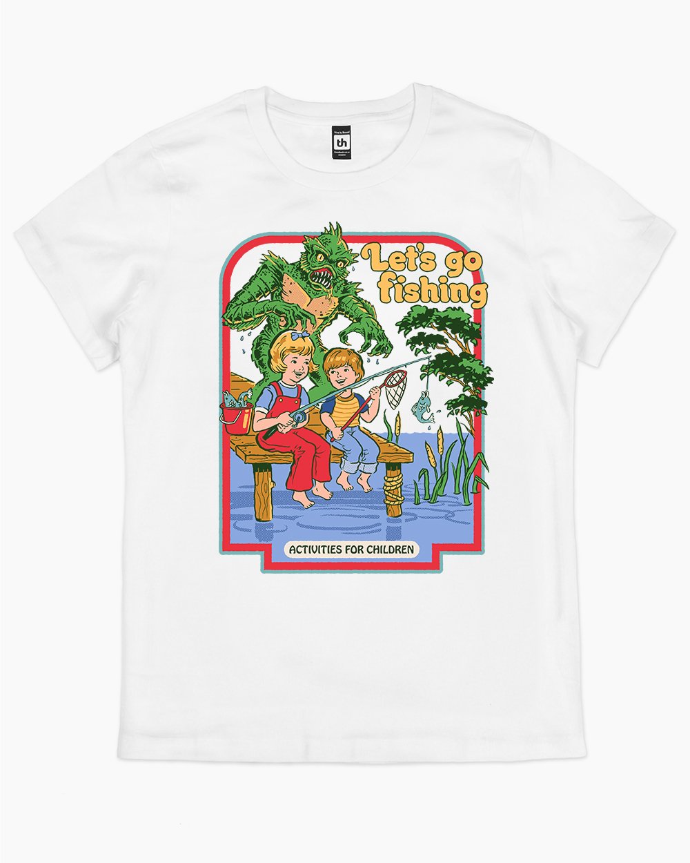 Let's Go Fishing T-Shirt Australia Online #colour_white