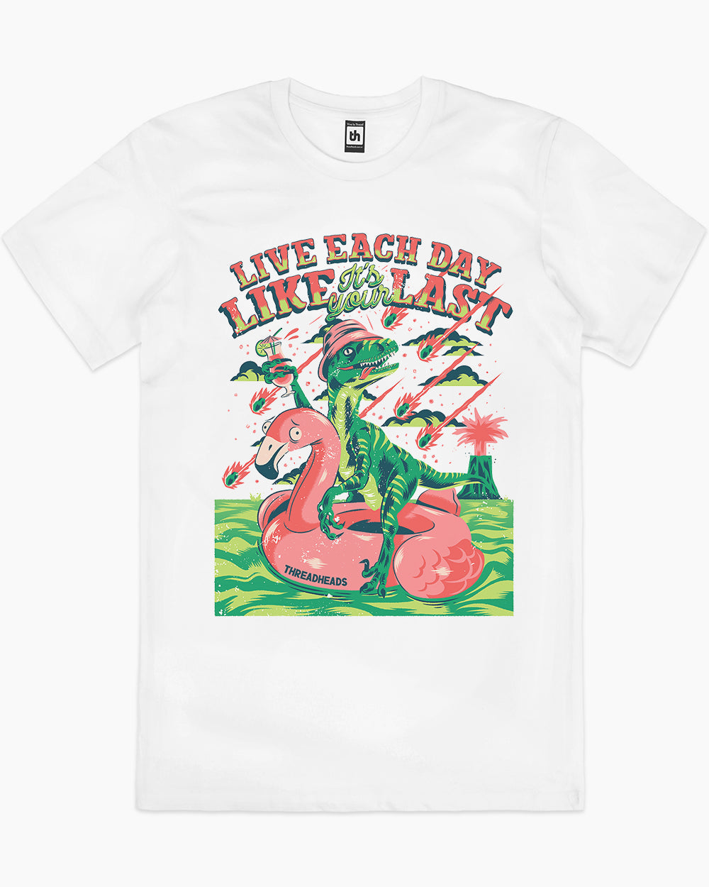 Live Each Day Like It's Your Last T-Shirt Australia Online #colour_white