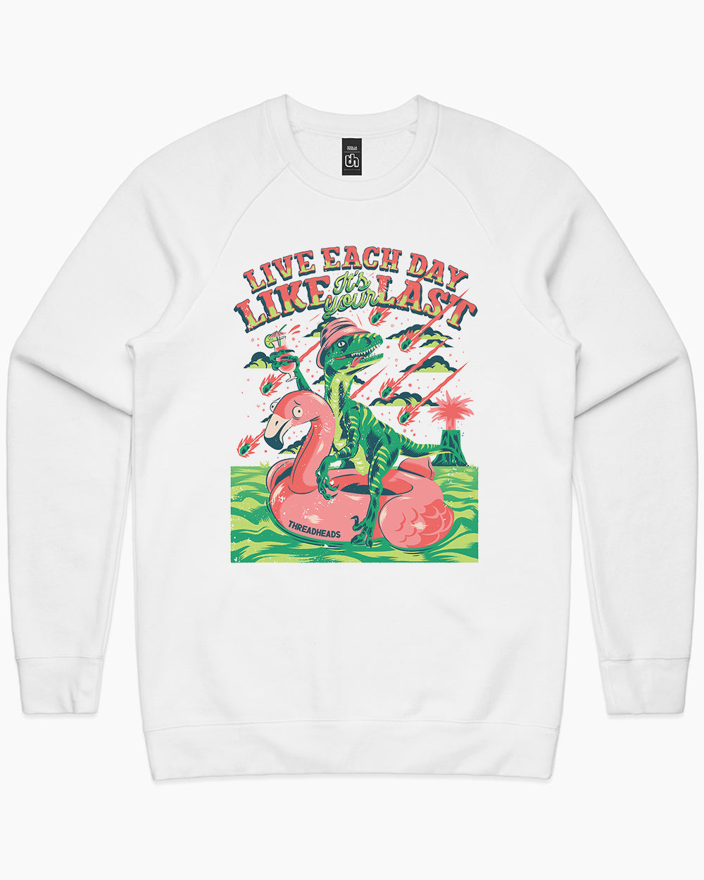 Live Each Day Like It's Your Last Sweater Australia Online #colour_white