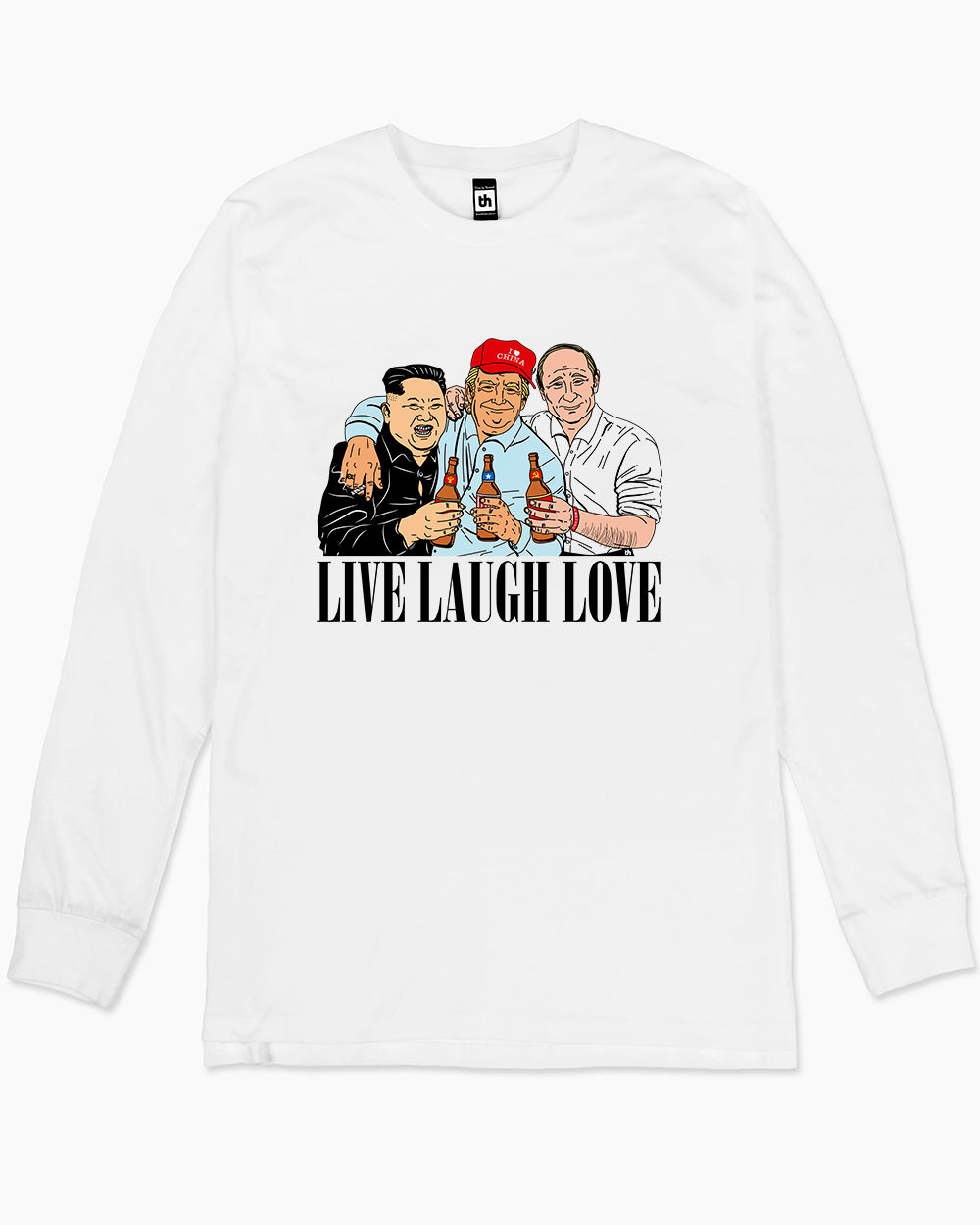 Live Laugh Love Long Sleeve Australia Online #colour_white