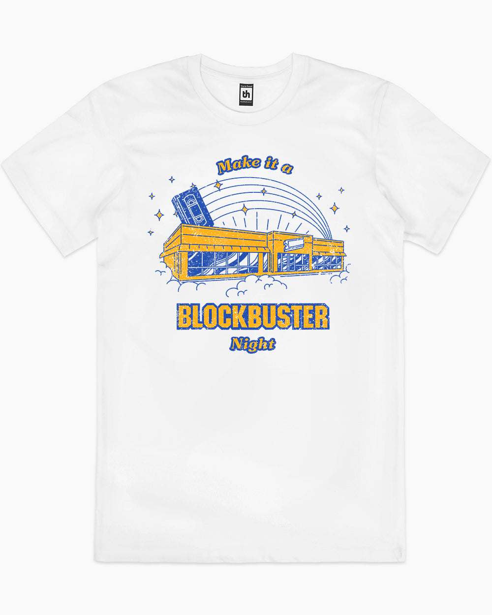 Make It a Blockbuster Night T-Shirt Australia Online #colour_white