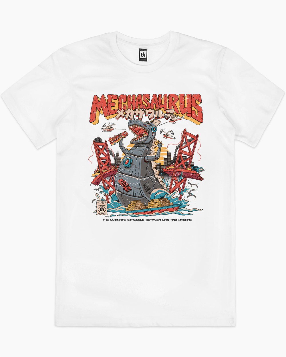 Mechasaurus T-Shirt Australia Online #colour_white