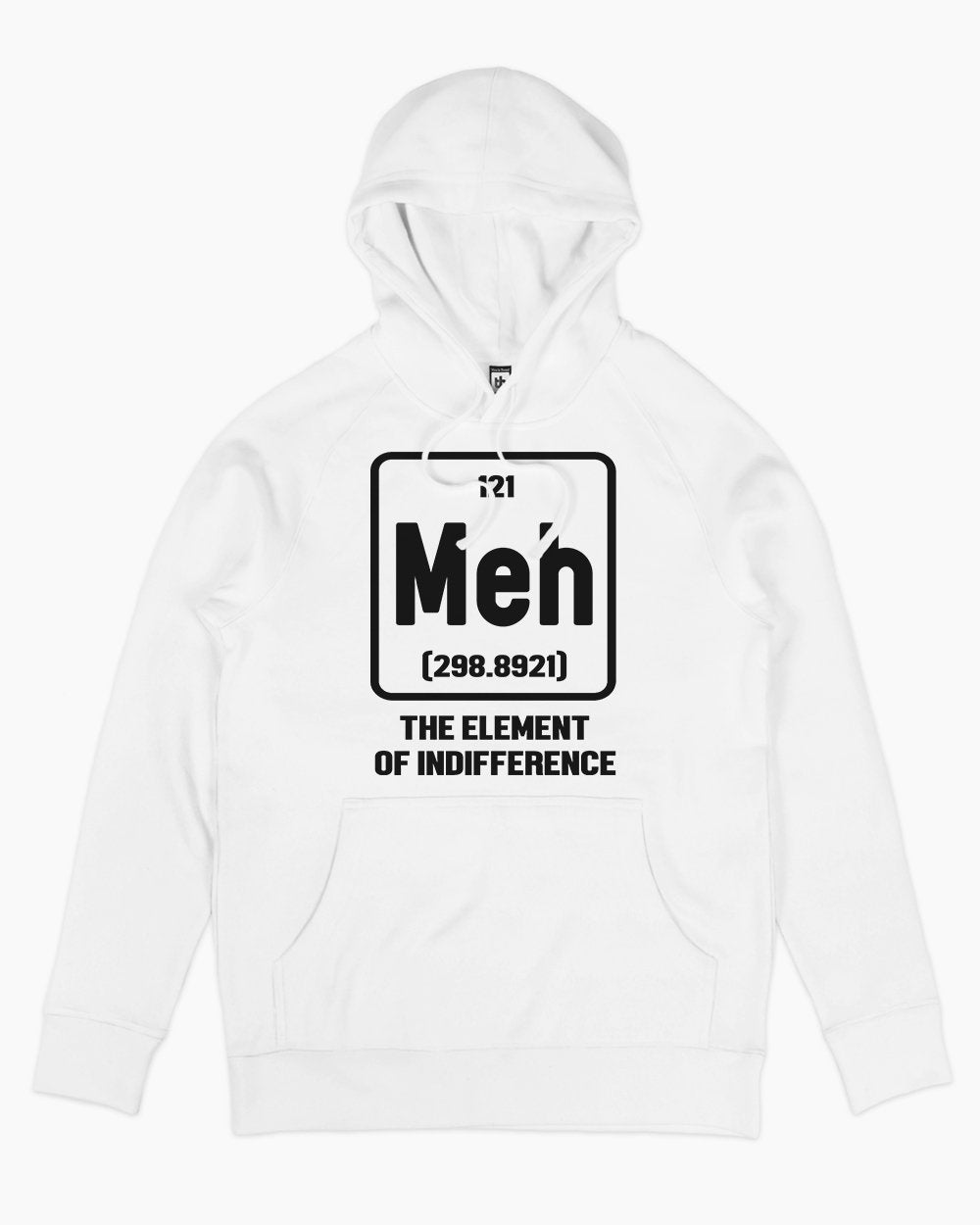 Meh The Element of Indifference Hoodie Australia Online #colour_white
