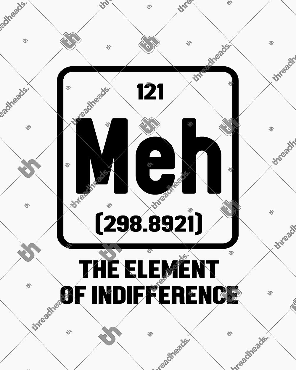 Meh The Element of Indifference Hoodie Australia Online #colour_white