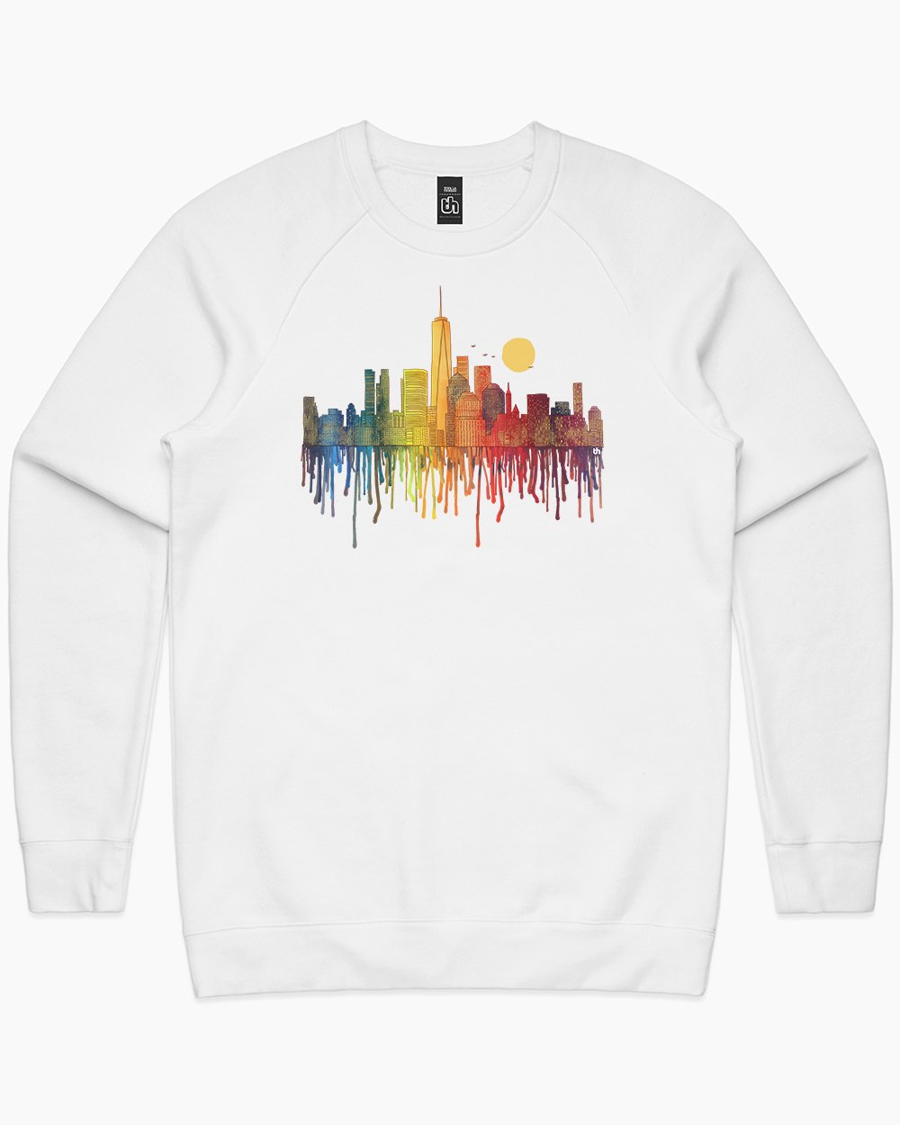 Melting Cityscapes Sweater Australia Online #colour_white