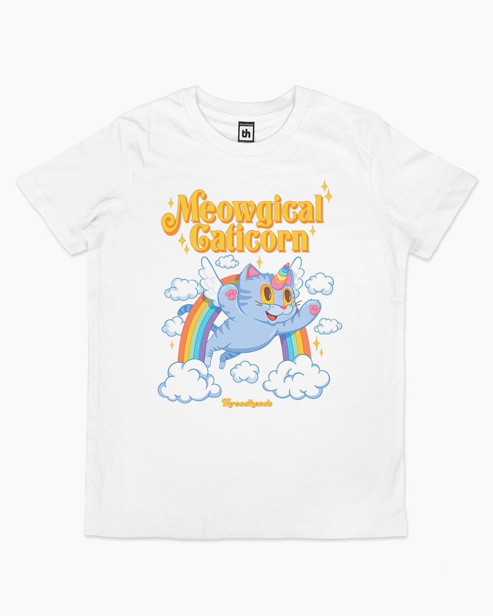 Meowgical Caticorn Kids T-Shirt Australia Online #colour_white