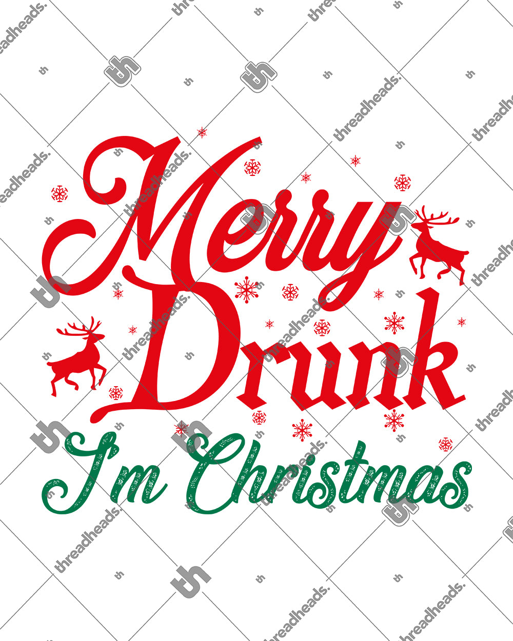 Merry Drunk I am Christmas T-Shirt Australia Online #colour_white