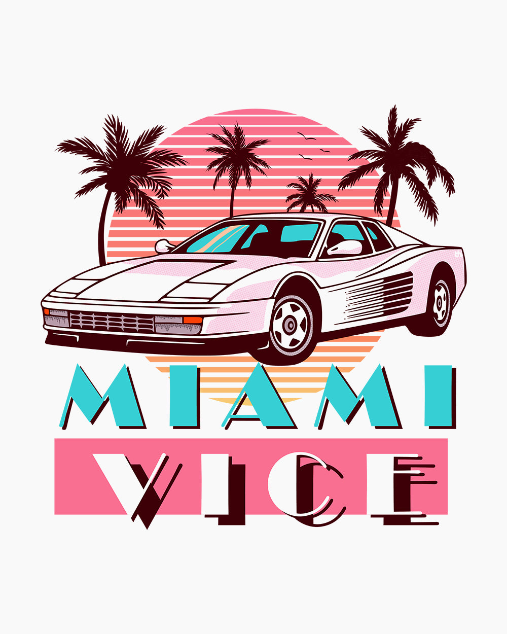 Miami Vice Hoodie, Retro Hoodie