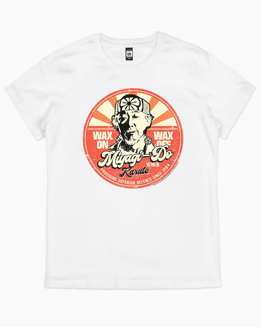 Miyagi Wax On Wax Off T-Shirt Australia Online #colour_white