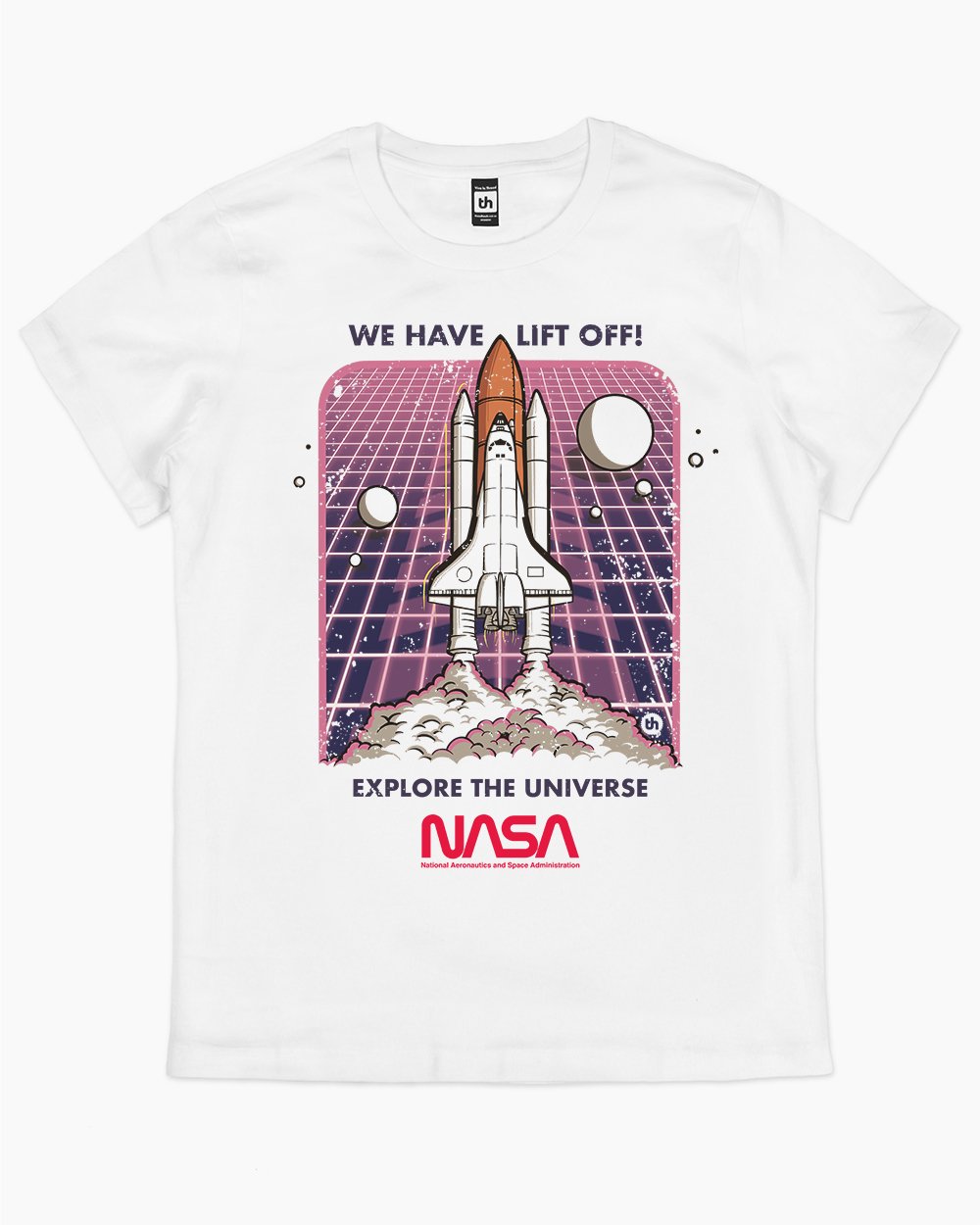 NASA Blast Off T-Shirt Australia Online #colour_white