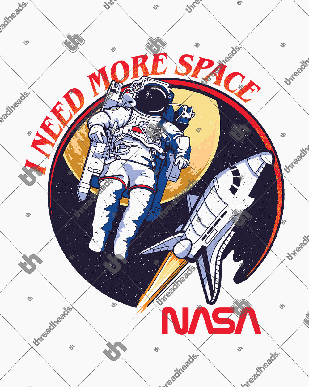 NASA I Need More Space Crop Tee Australia Online #colour_white
