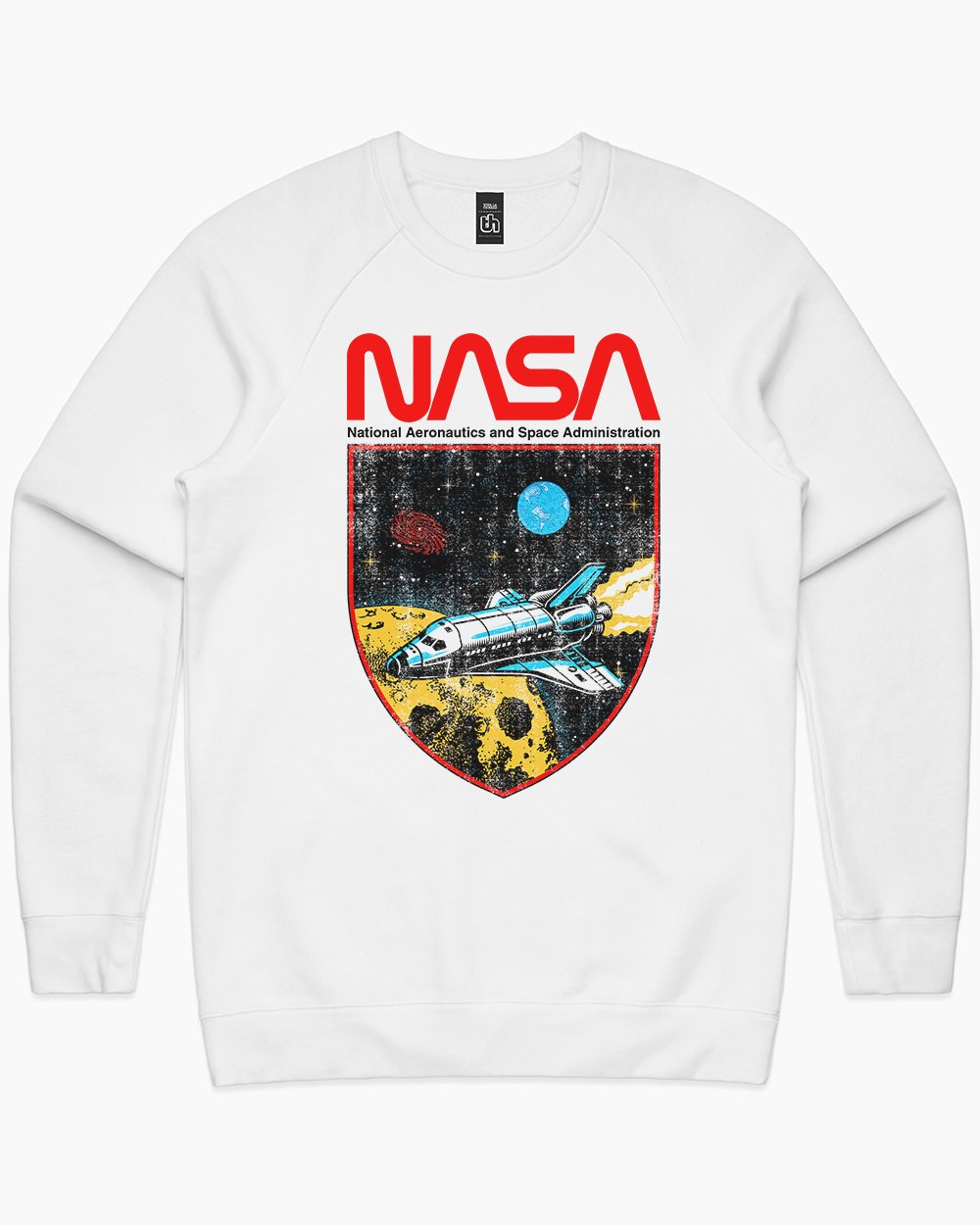 NASA Shield Sweater Australia Online #colour_white
