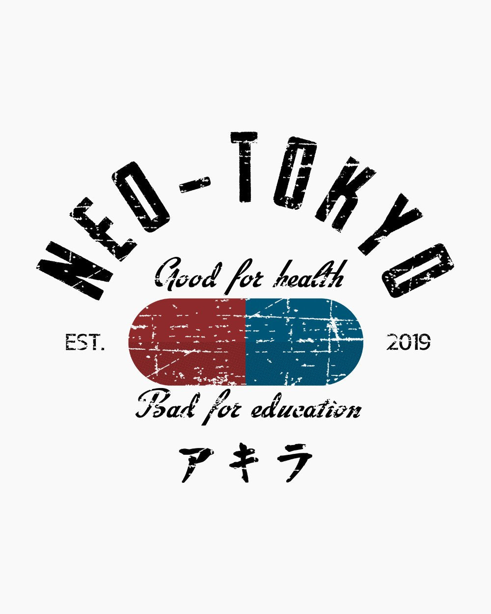 Neo-Tokyo Vintage T-Shirt Australia Online #colour_white