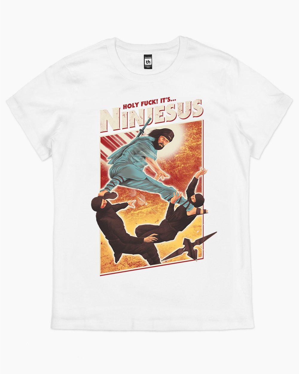 Ninjesus T-Shirt Australia Online #colour_white