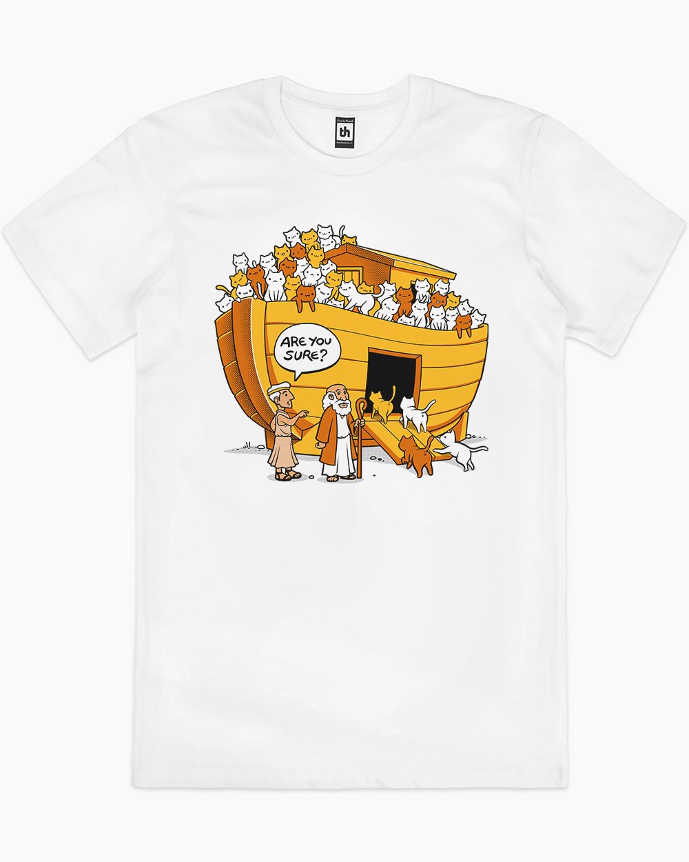 Noah's Ark Cat T-Shirt Australia Online #colour_white