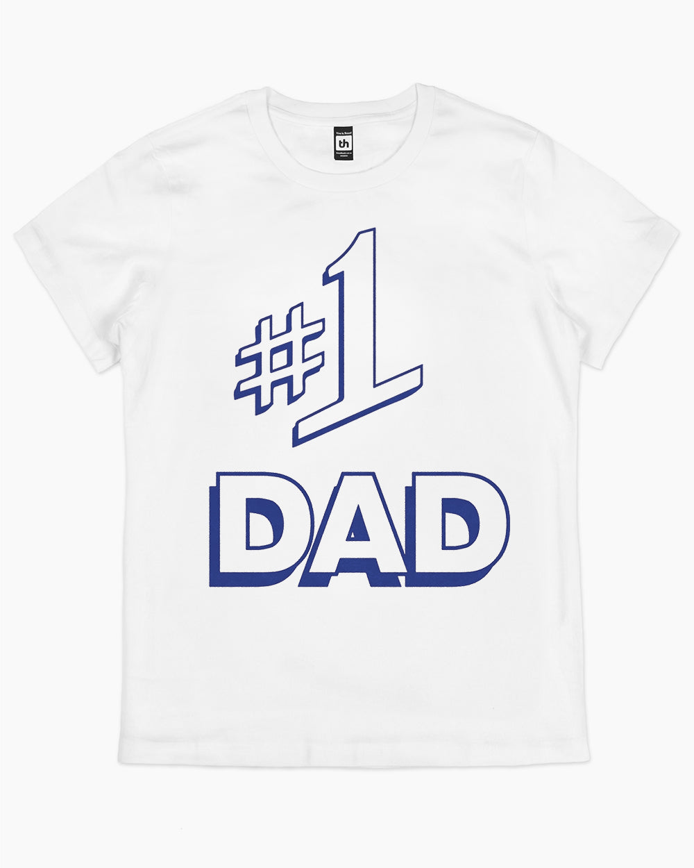 Number 1 Dad T-Shirt Australia Online #colour_white