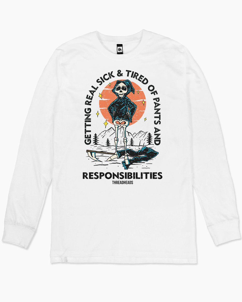 Pants and Responsibilities Long Sleeve Australia Online #colour_white