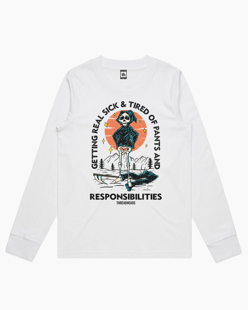 Pants and Responsibilities Long Sleeve Australia Online #colour_white