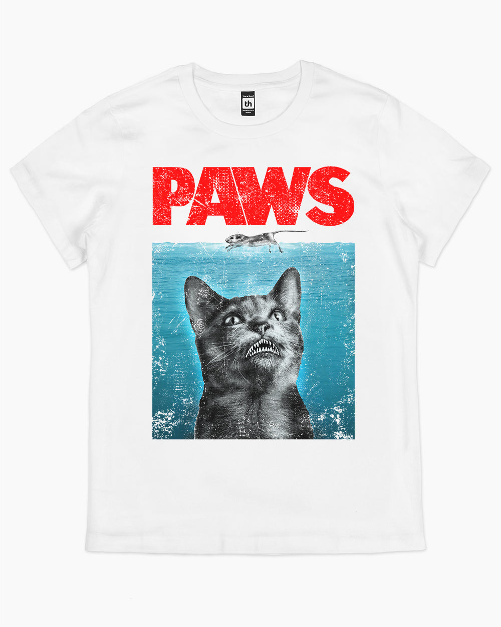 Paws Cat T-Shirt Australia Online #colour_white