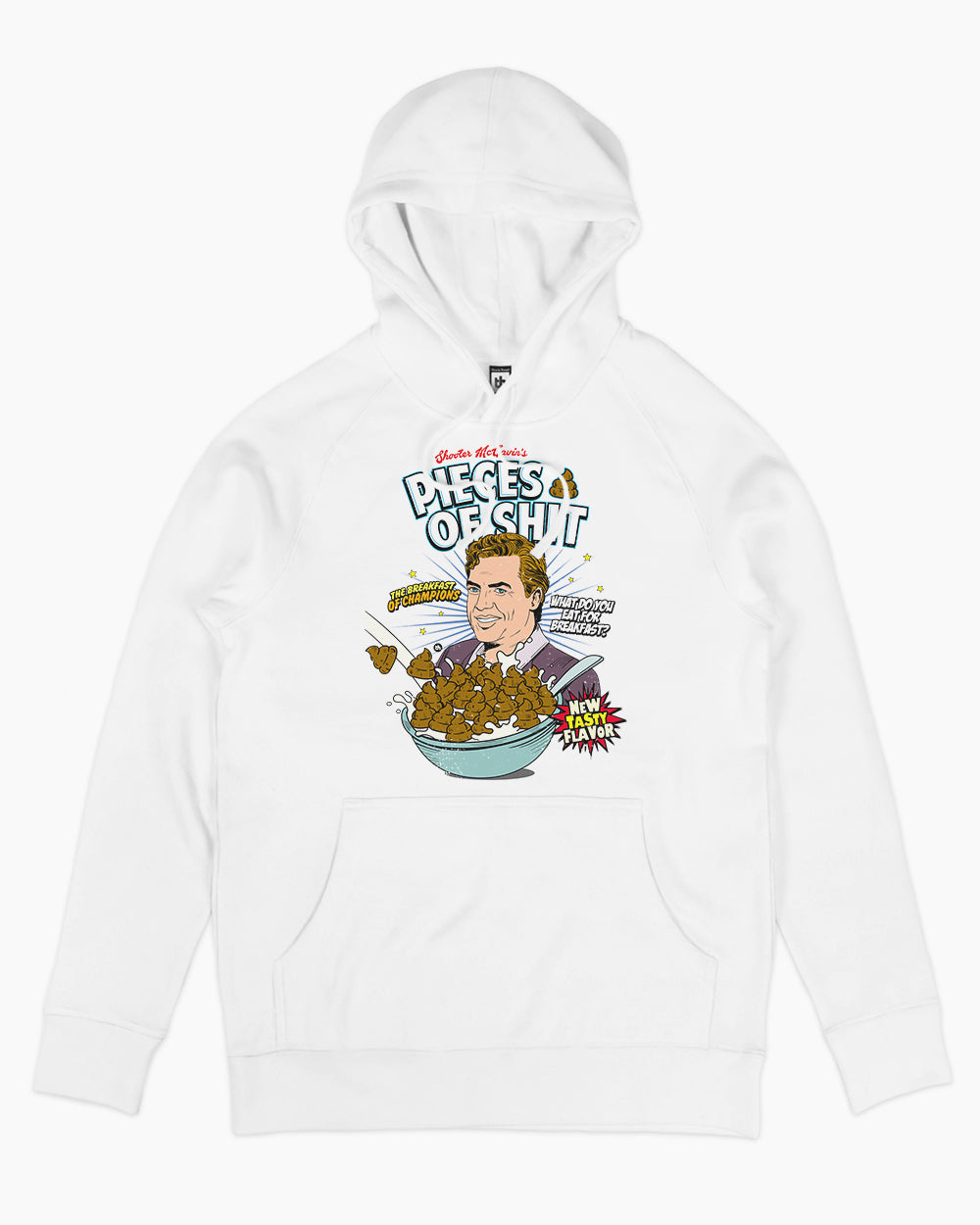 Pieces of Shit Cereal Hoodie Australia Online #colour_white
