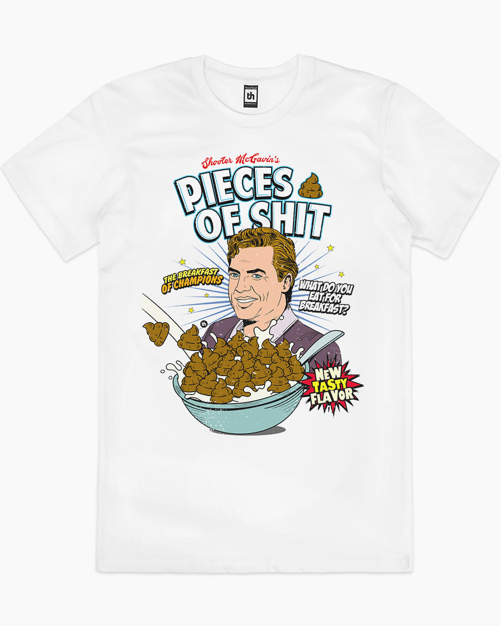 Pieces of Shit Cereal T-Shirt Australia Online #colour_white