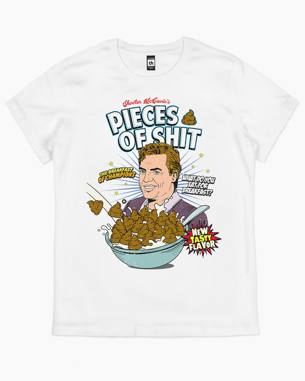 Pieces of Shit Cereal T-Shirt Australia Online #colour_white