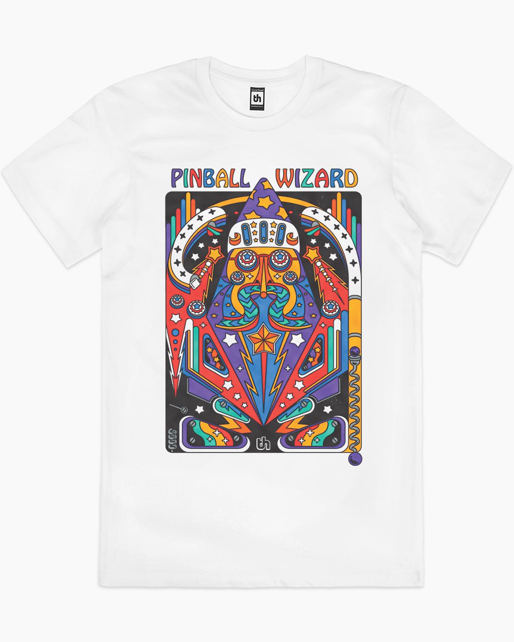 Pinball Wizard T-Shirt Australia Online #colour_white