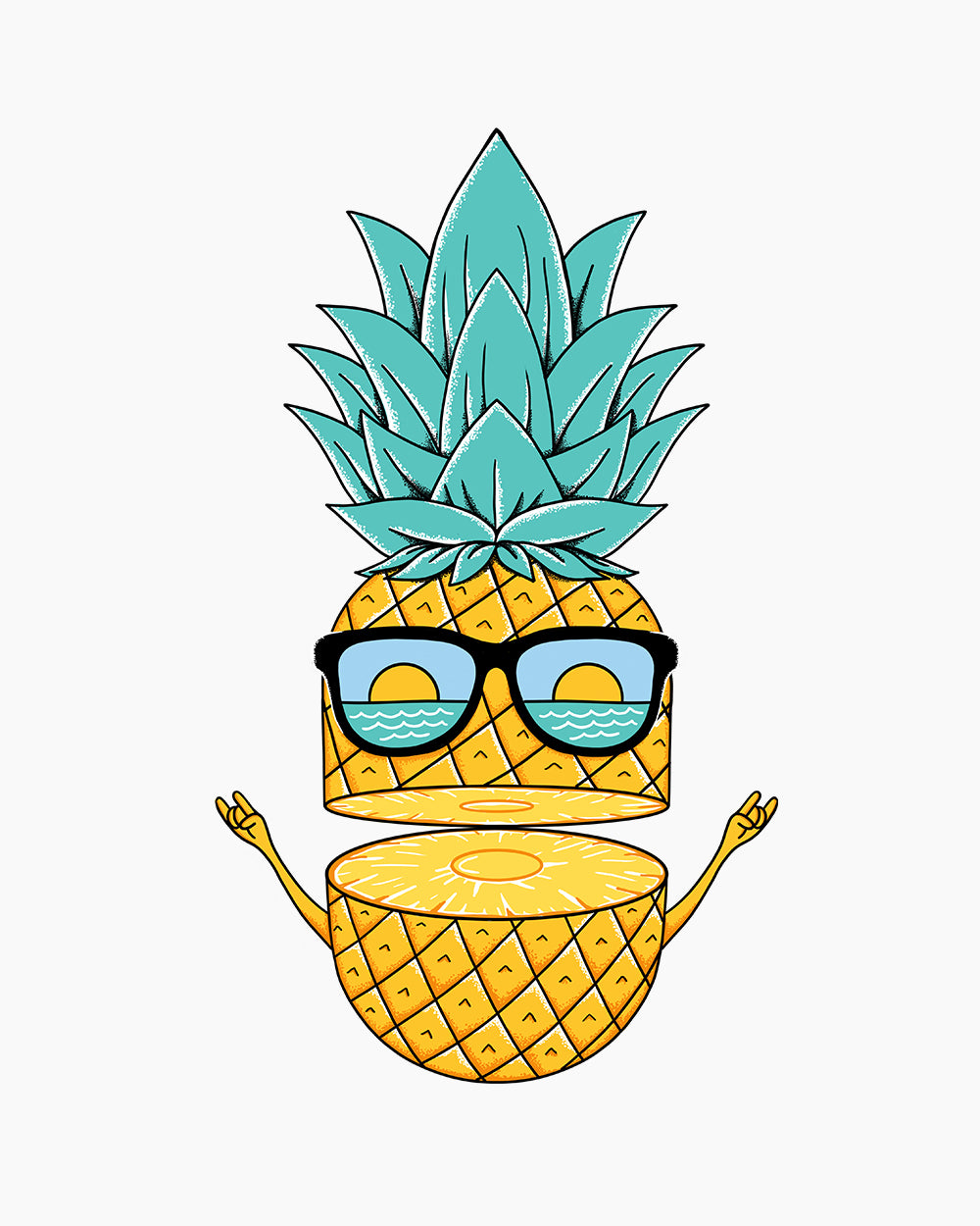Pineapple Sunglasses Kids T-Shirt Australia Online #colour_white