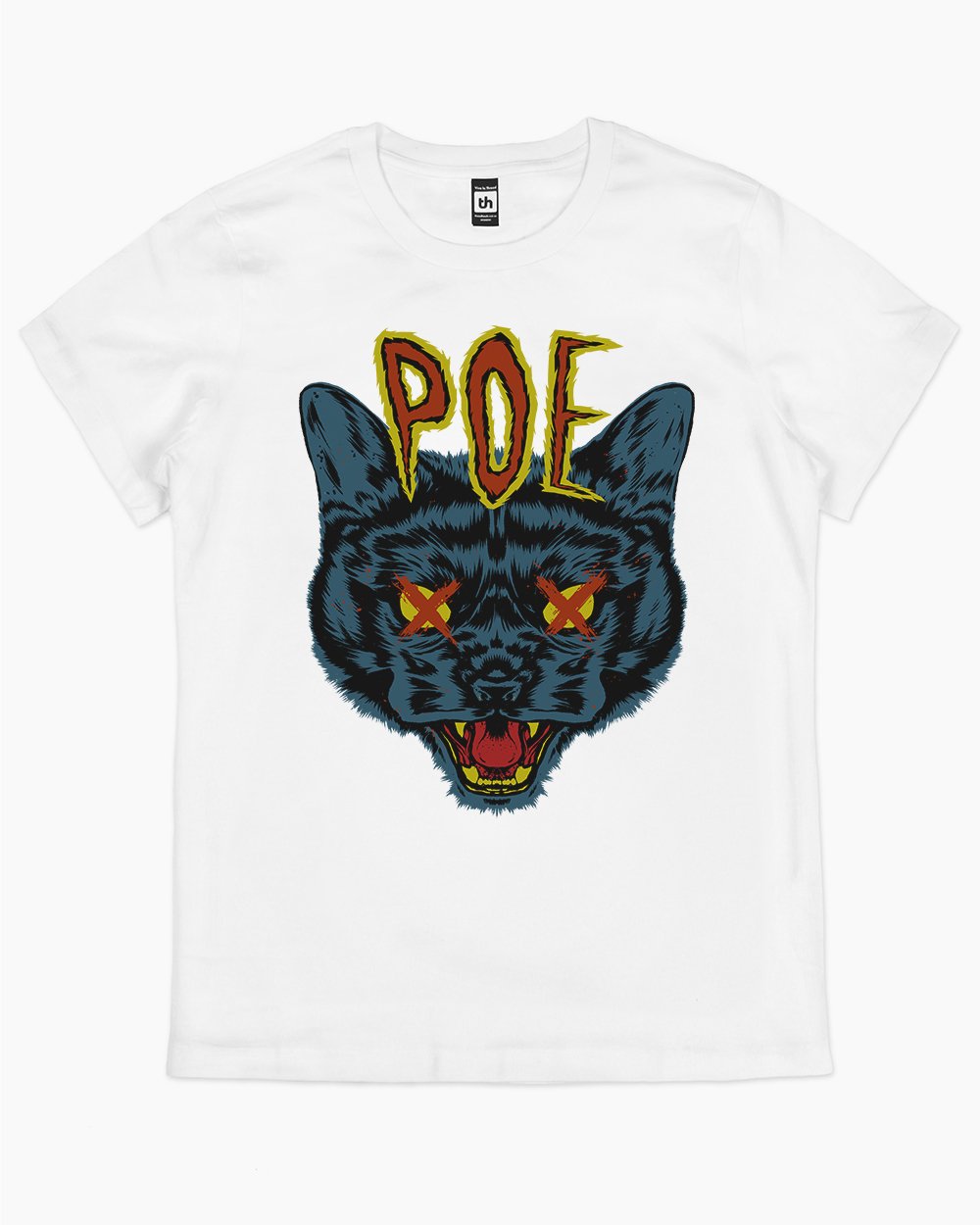 Poe's Cat T-Shirt Australia Online #colour_white