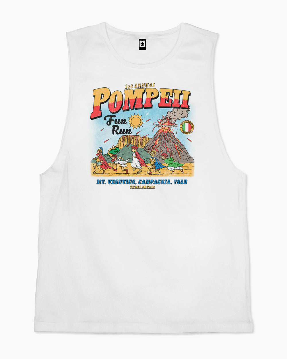 Pompeii Fun Run Tank Australia Online #colour_white