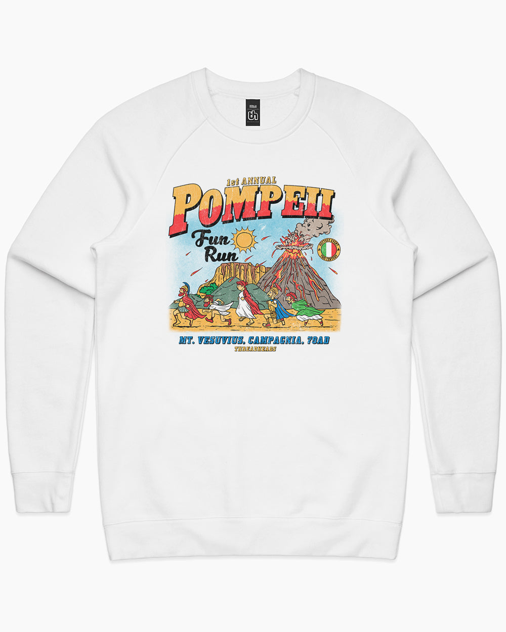 Pompeii Fun Run Sweater Australia Online #colour_white