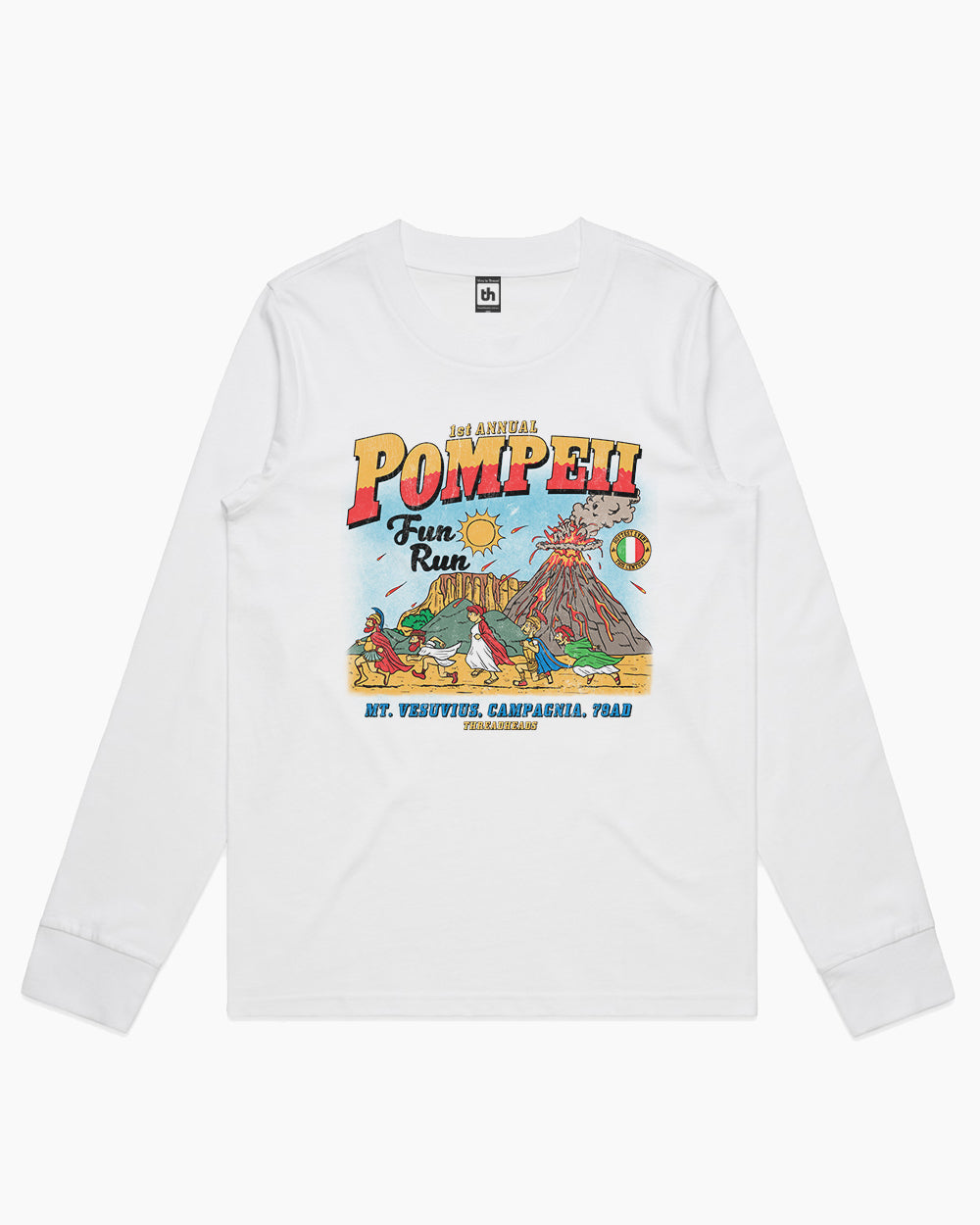 Pompeii Fun Run Long Sleeve Australia Online #colour_white