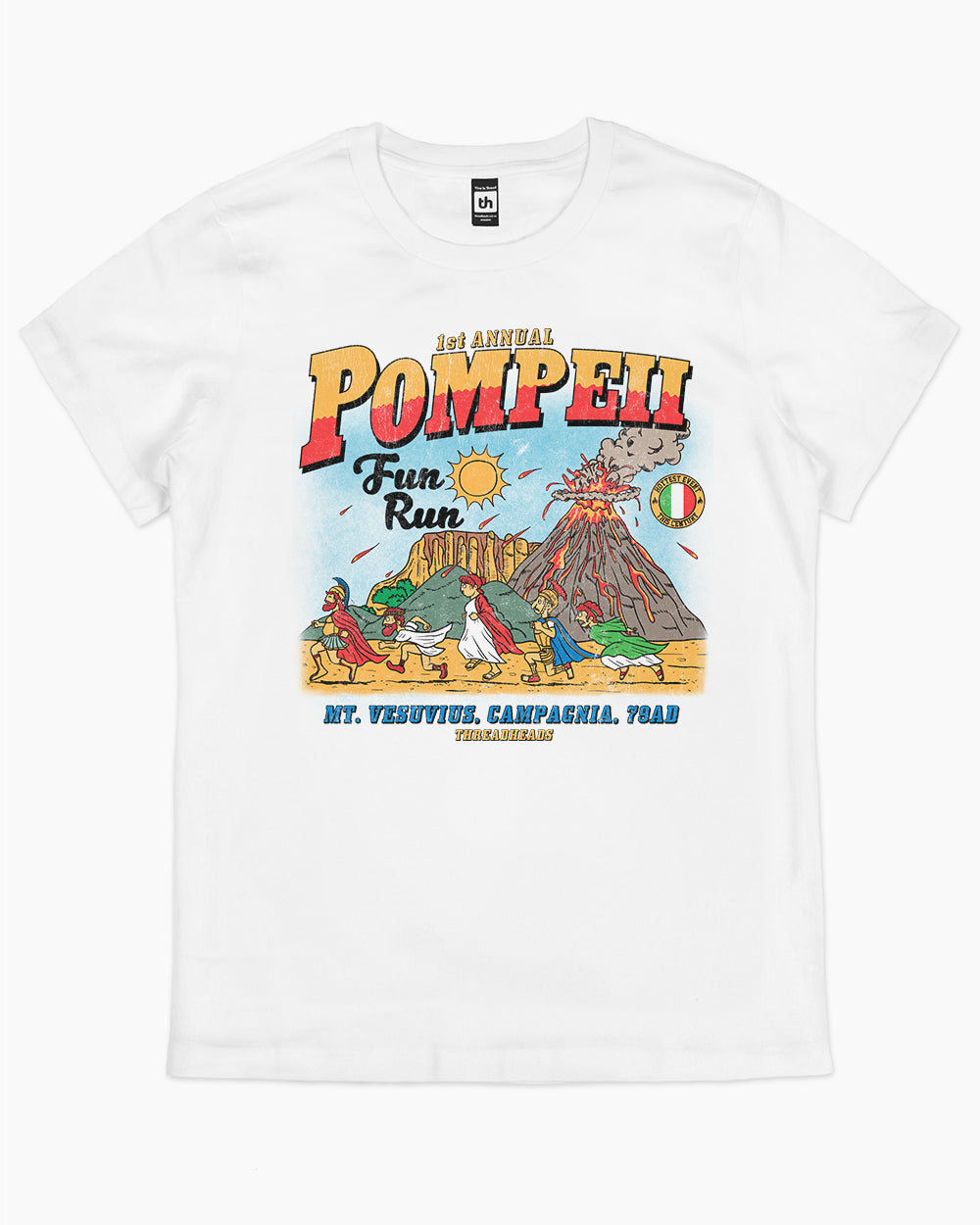 Pompeii Fun Run T-Shirt Australia Online #colour_white