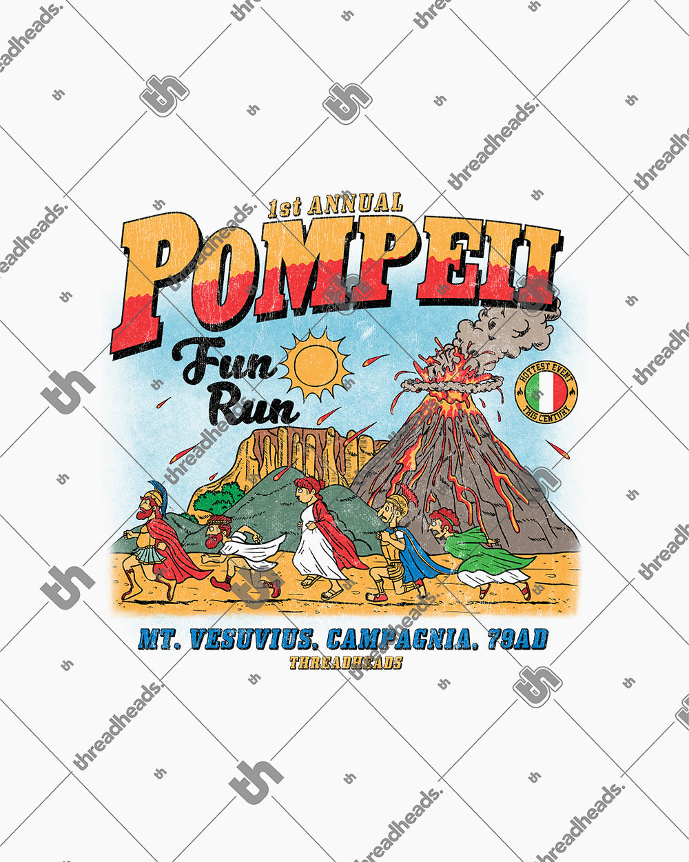 Pompeii Fun Run Hoodie Australia Online #colour_white