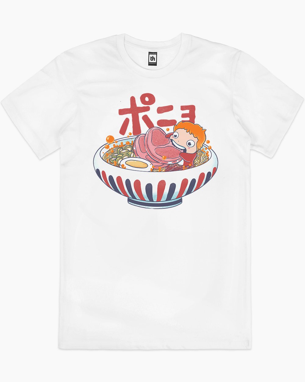 Ponyo Ramen T-Shirt Australia Online #colour_white